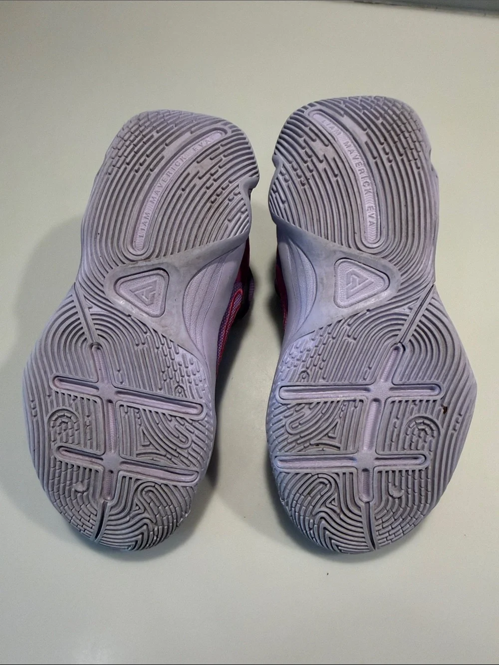 Nike Kids Purple Basketball Sneakers with Pink-Red Swoosh